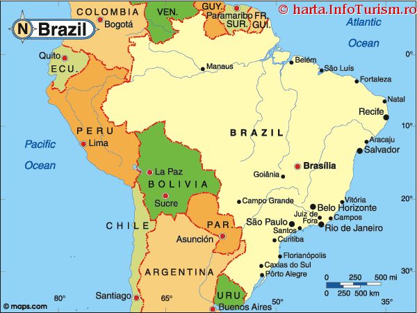 harta braziliei orase Harta Brazilia