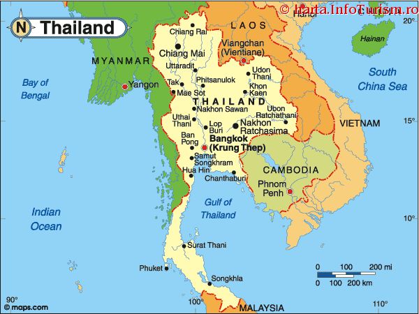 harta lumii thailanda Harta Thailanda