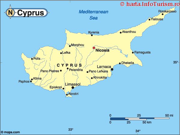 harta europei cipru Harta Cipru