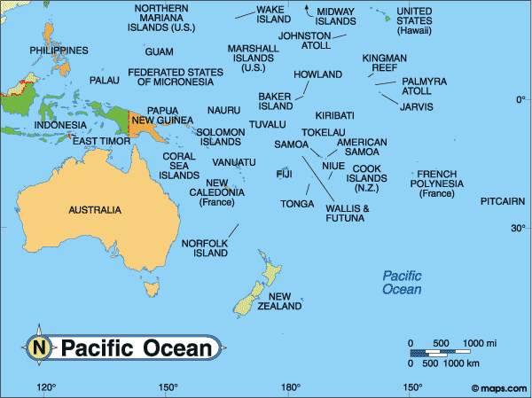 harta Oceania
